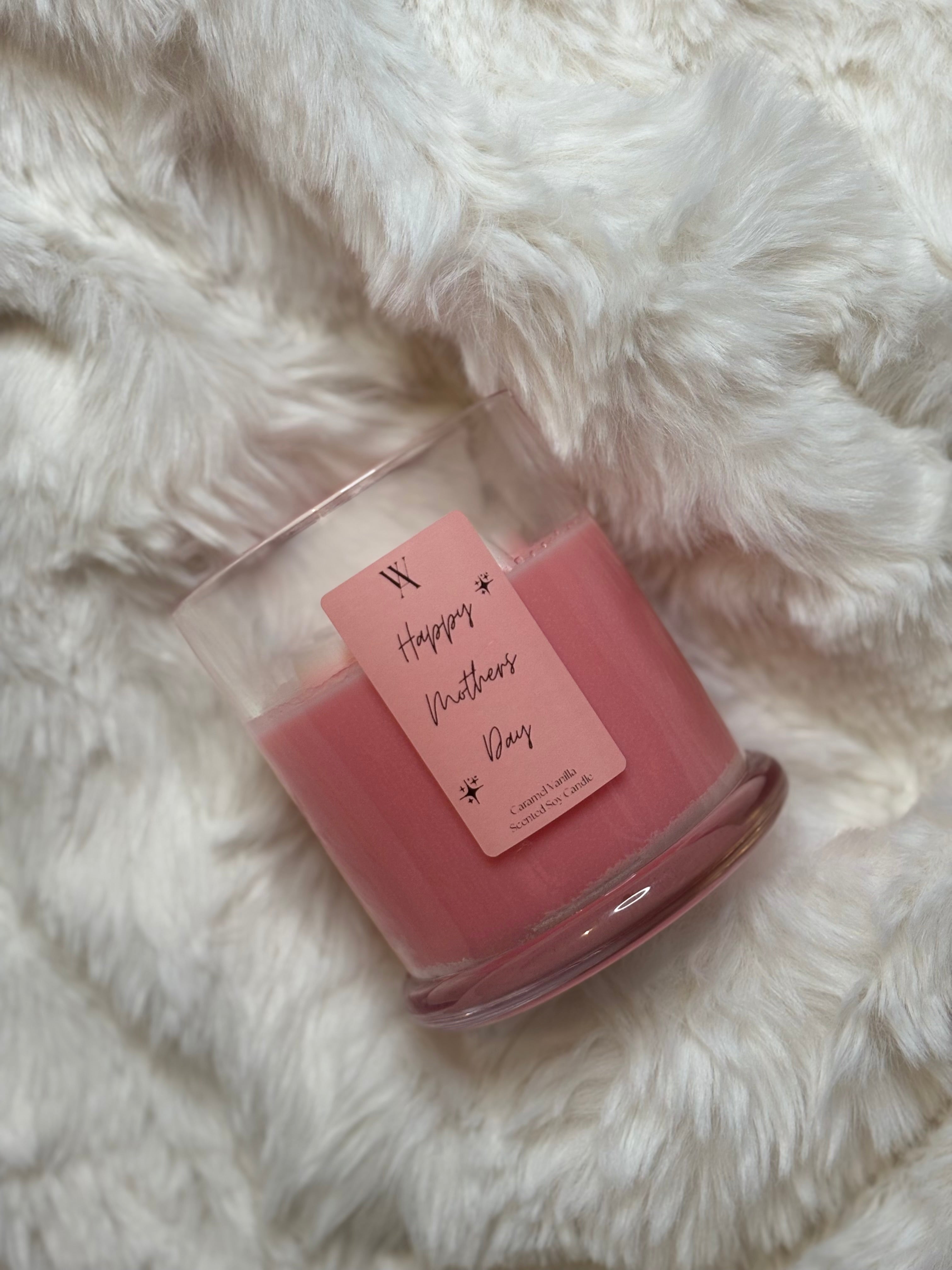 Mother’s Day Candle ~ Caramel Soy Glass Candle